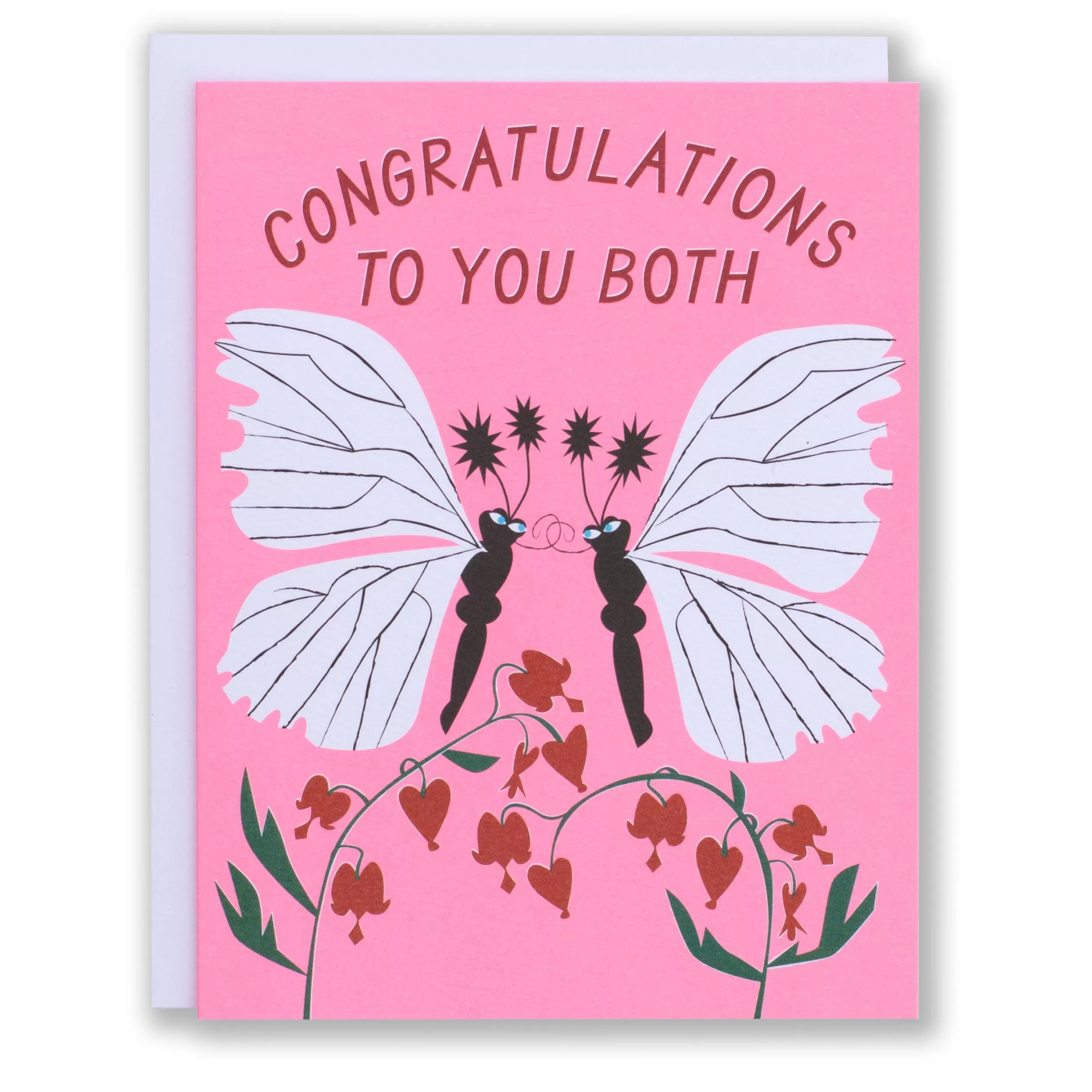 A Pair Of Kissing Moths Congratulations Card<Banquet Workshop Sale