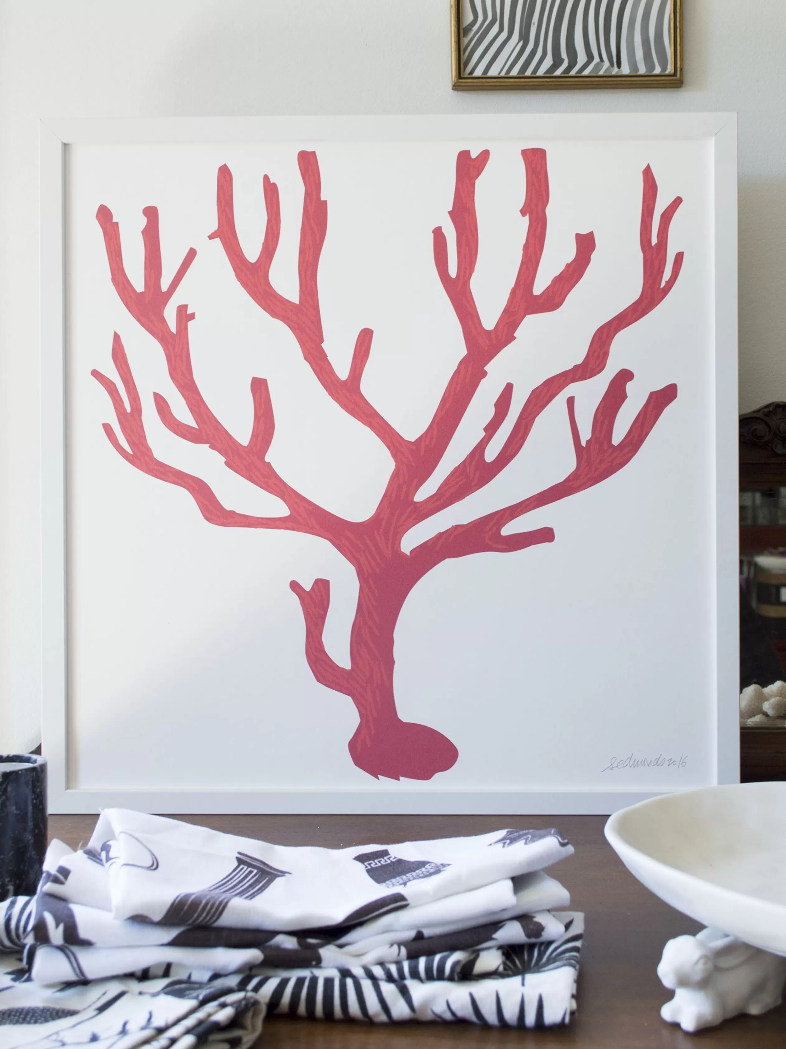 Art Print - Italian Red Coral Print - Sale!<Banquet Workshop Online