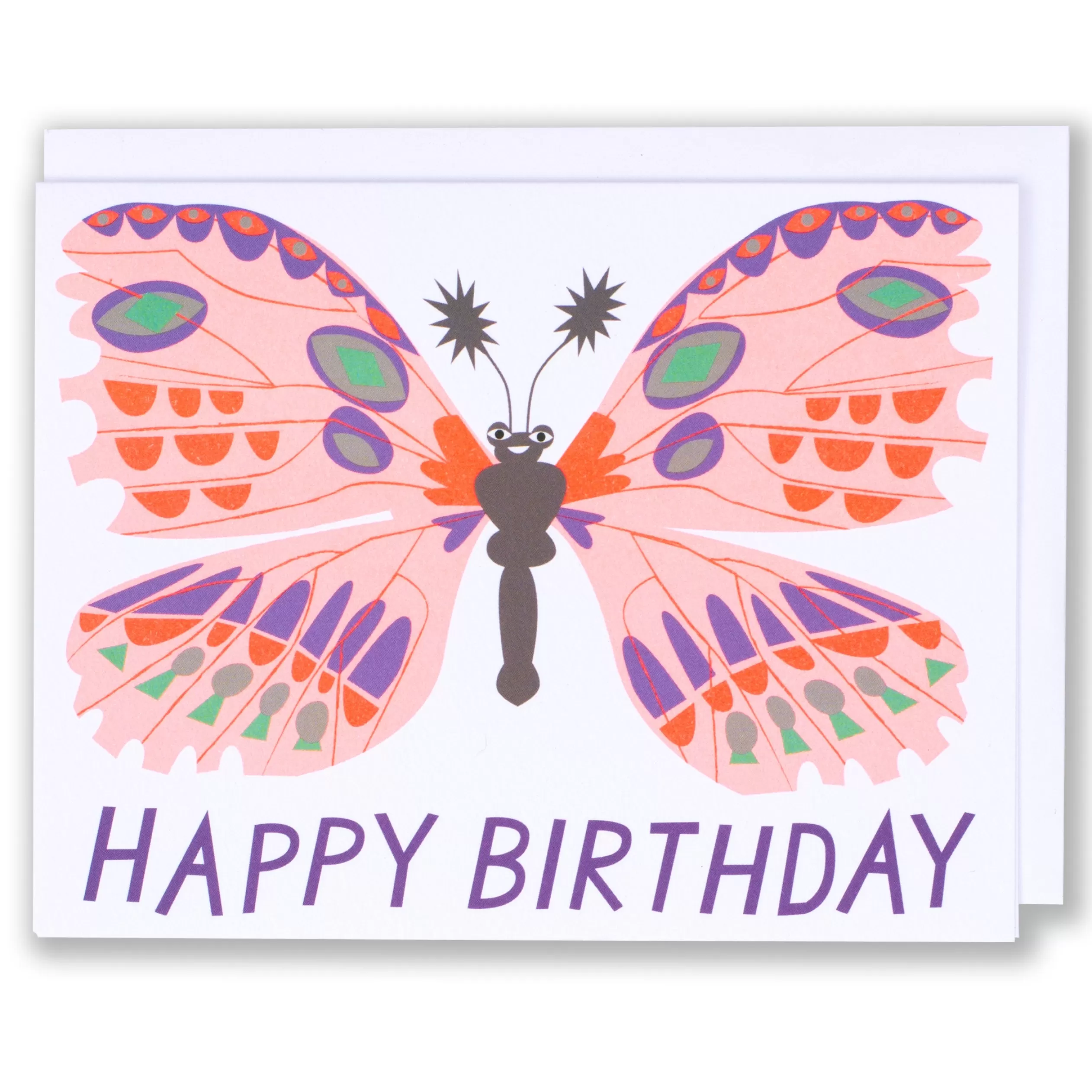 Butterfly Happy Birthday Note Card<Banquet Workshop Shop