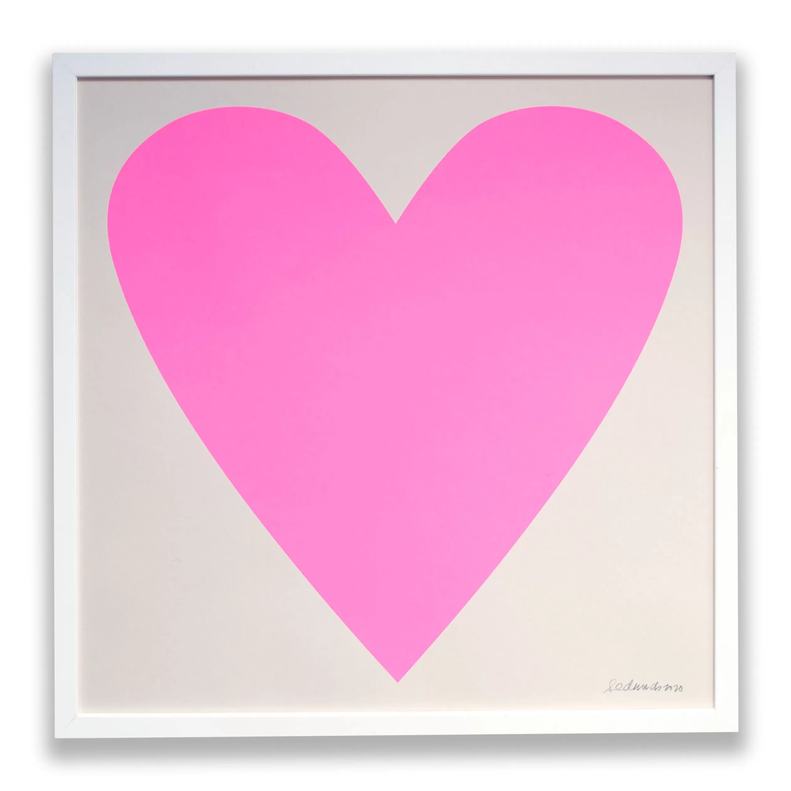 Cool Pastel Neon Pink Heart Screeprint<Banquet Workshop Shop