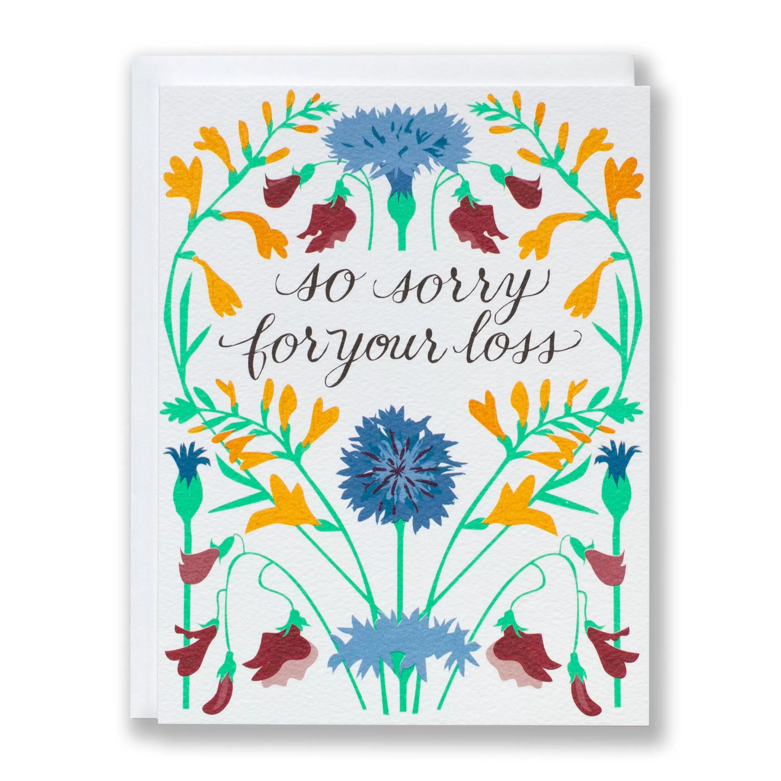 Double Vision Floral Condolence Card<Banquet Workshop New