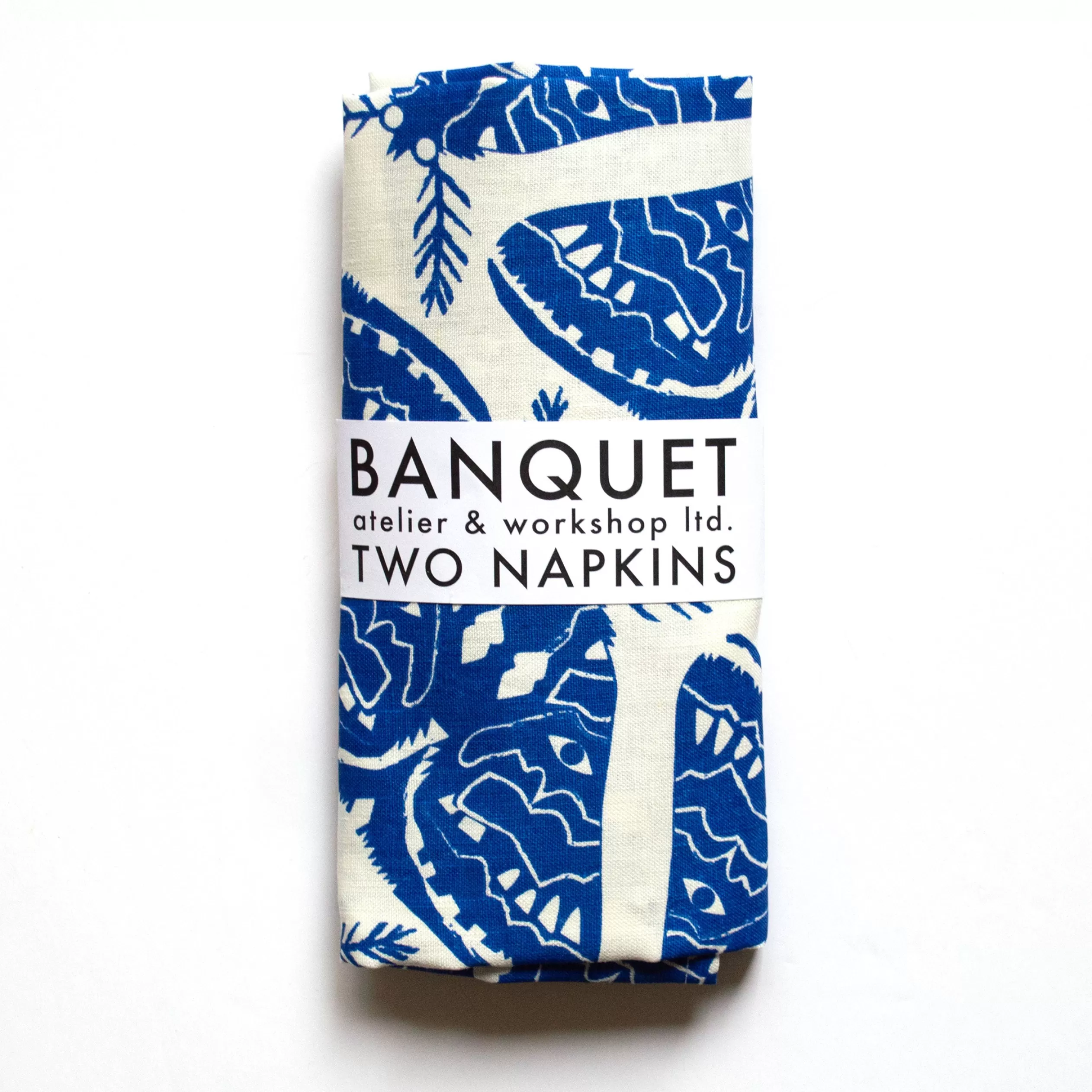 Electric Blue Moths Napkins<Banquet Workshop Clearance