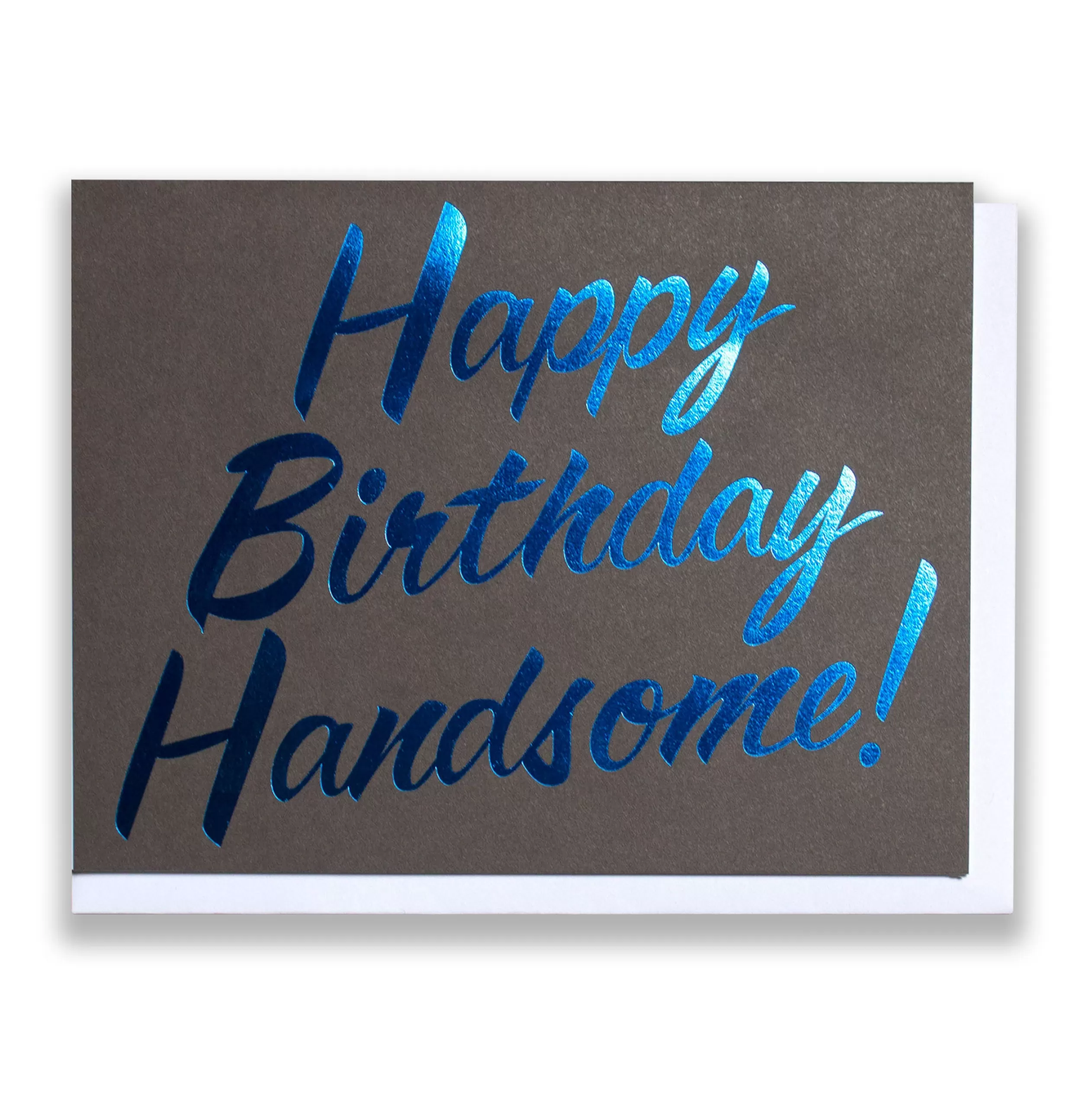 Foil Happy Birthday Handsome Note Card<Banquet Workshop Fashion