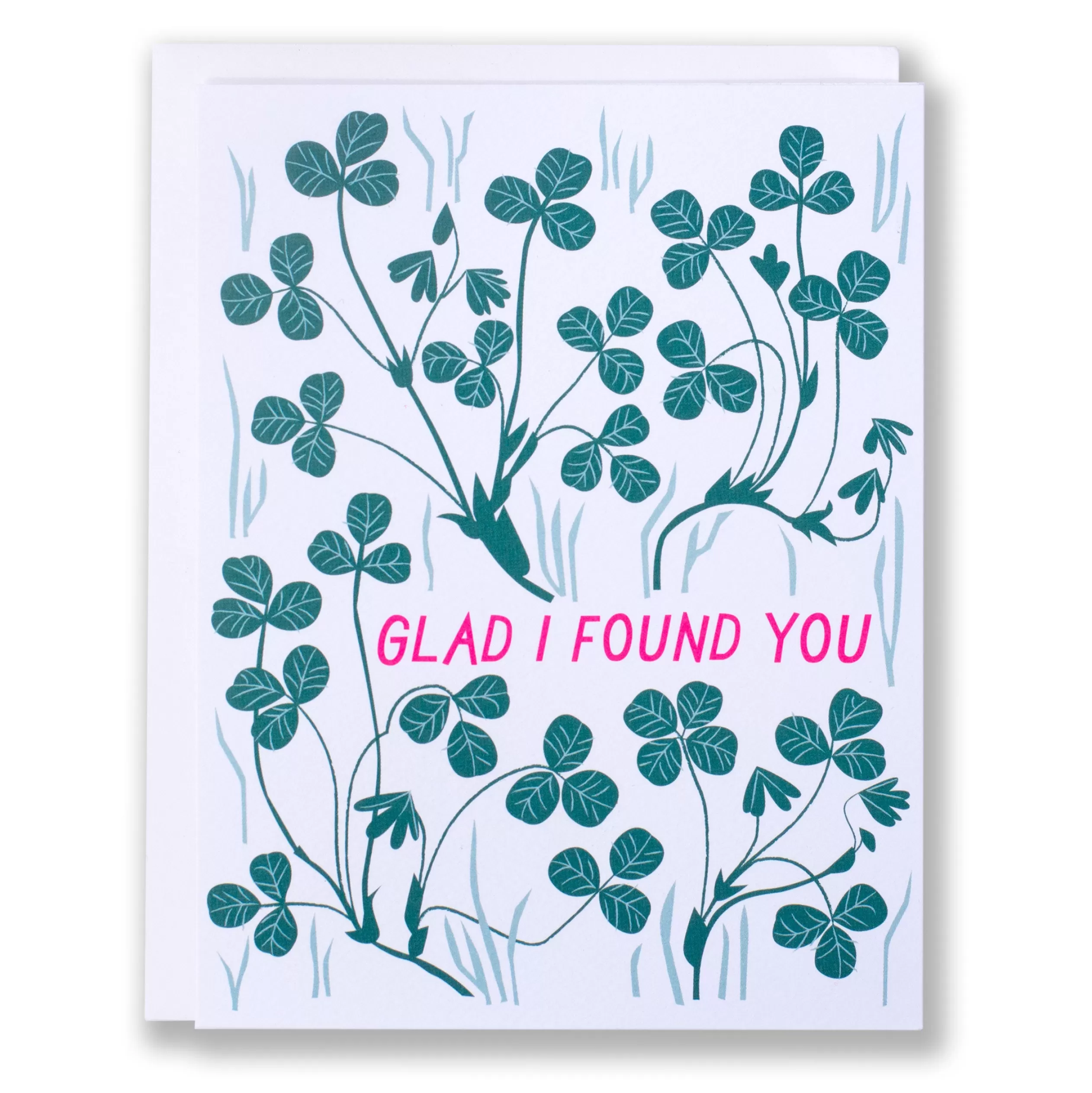 Glad I Found You Clover Note Card<Banquet Workshop Store