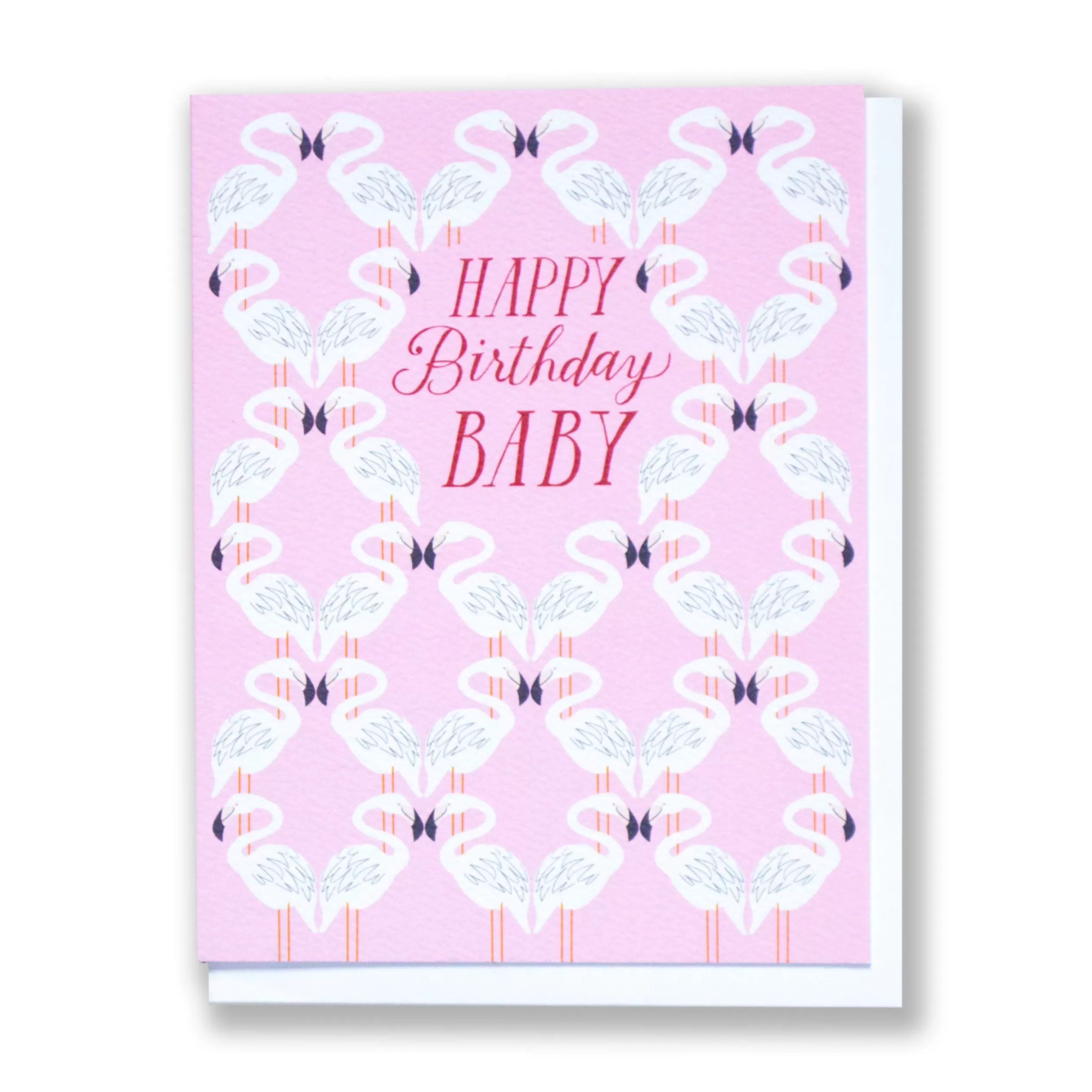 Happy Birthday Baby - Flamingo - Blank Note Card<Banquet Workshop Best