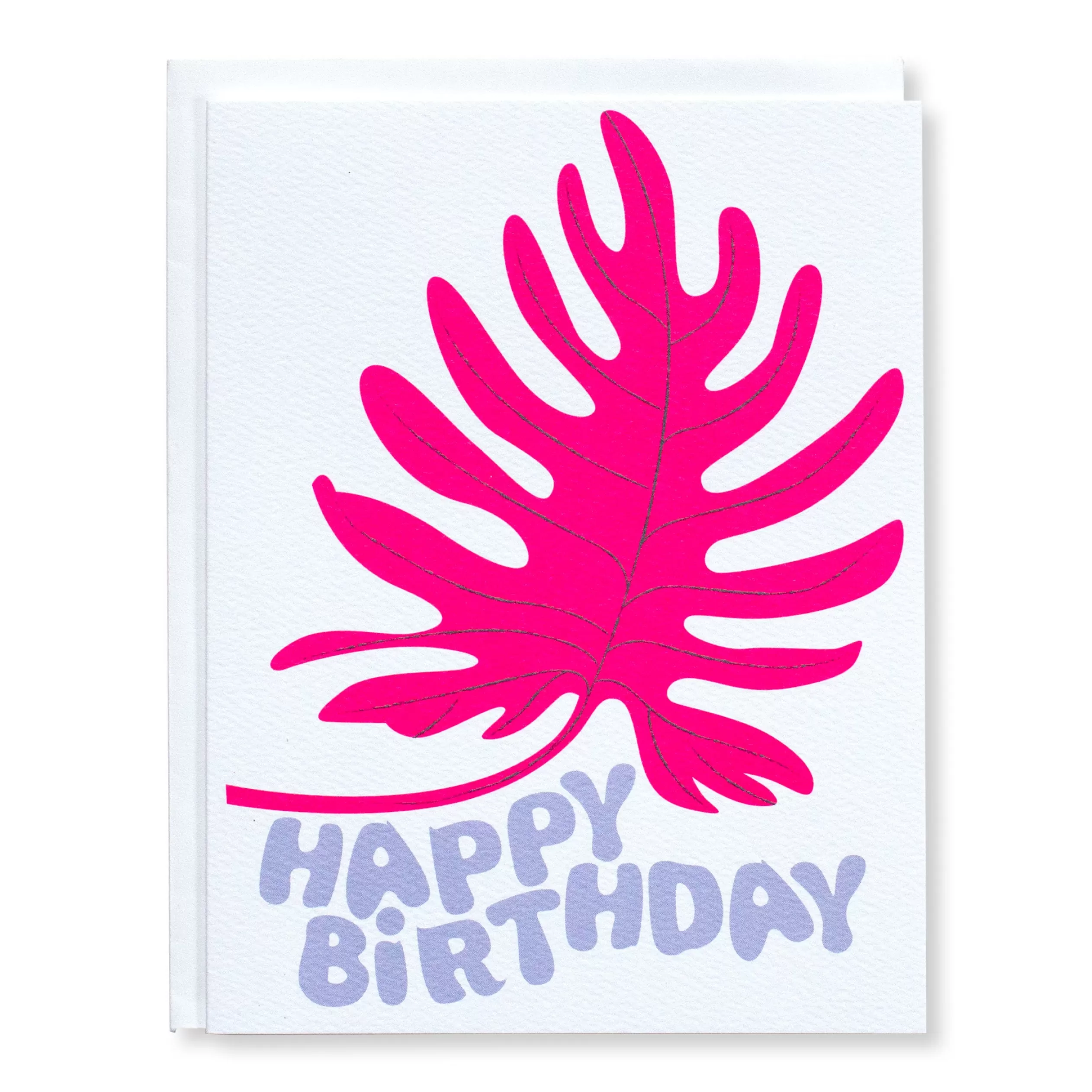 Happy Birthday Leaf Note Card<Banquet Workshop Hot