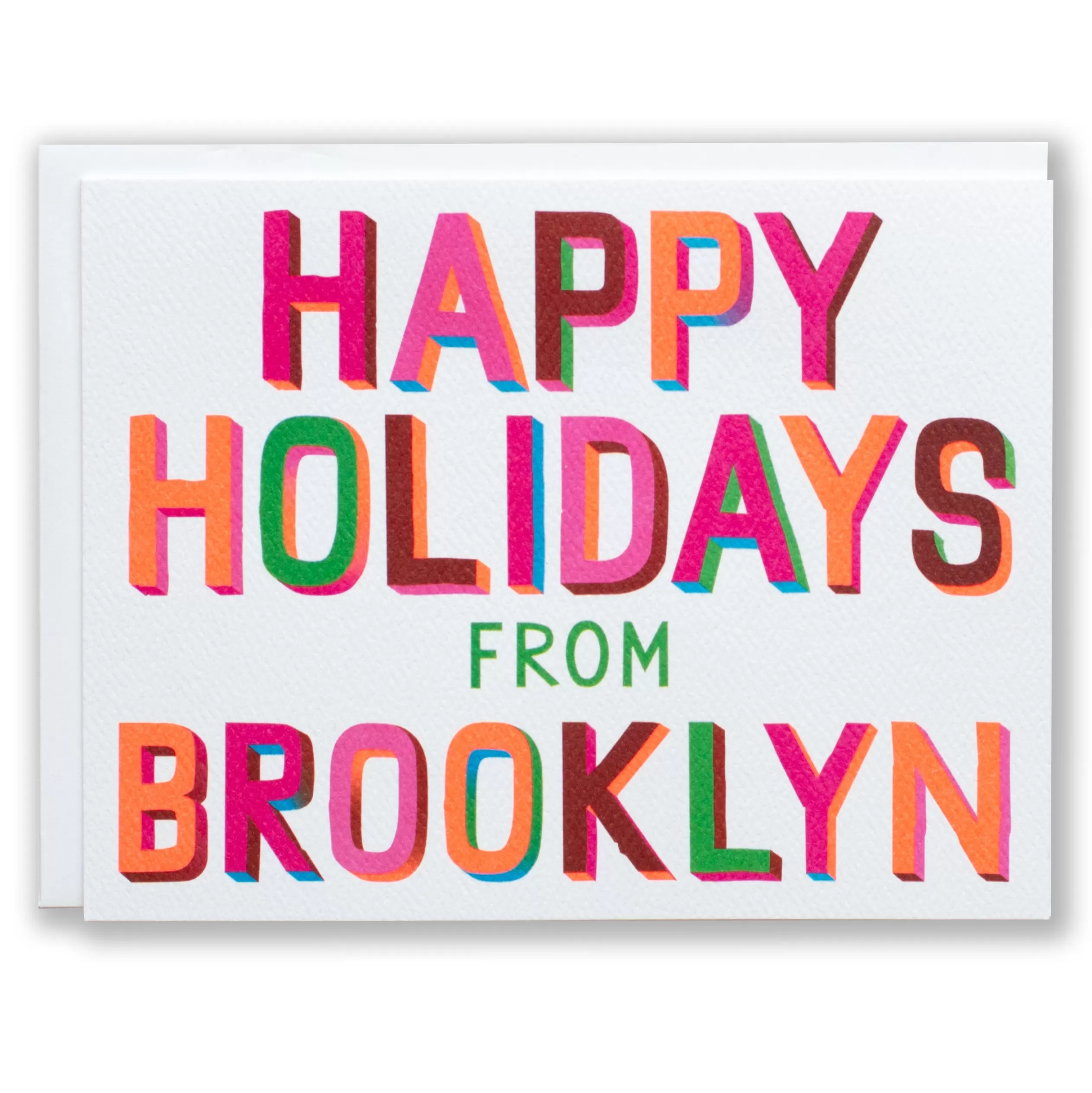 Happy Holidays From Brooklyn Note Card<Banquet Workshop Cheap