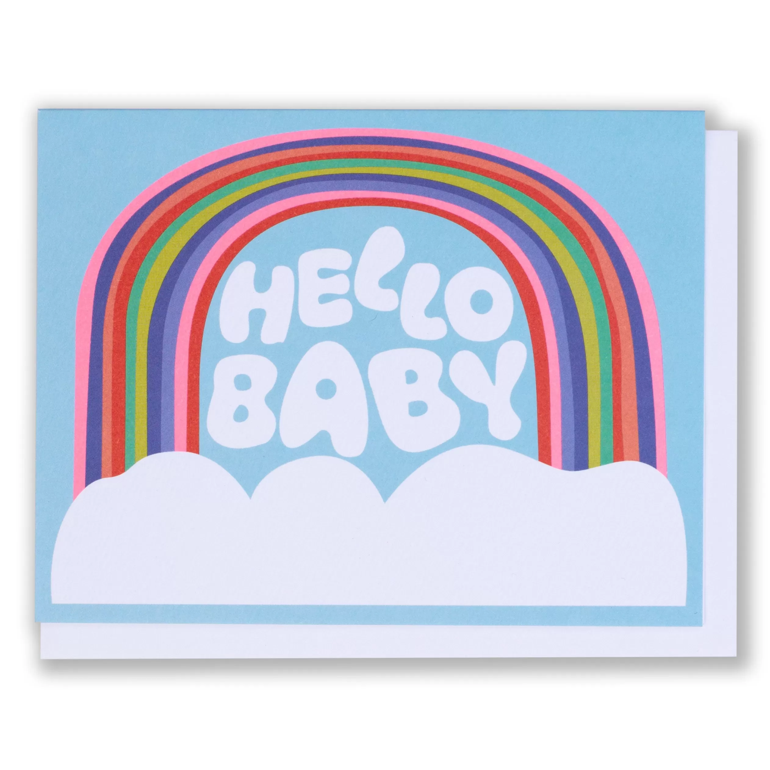 Hello Baby Rainbow And Clouds Card<Banquet Workshop Clearance