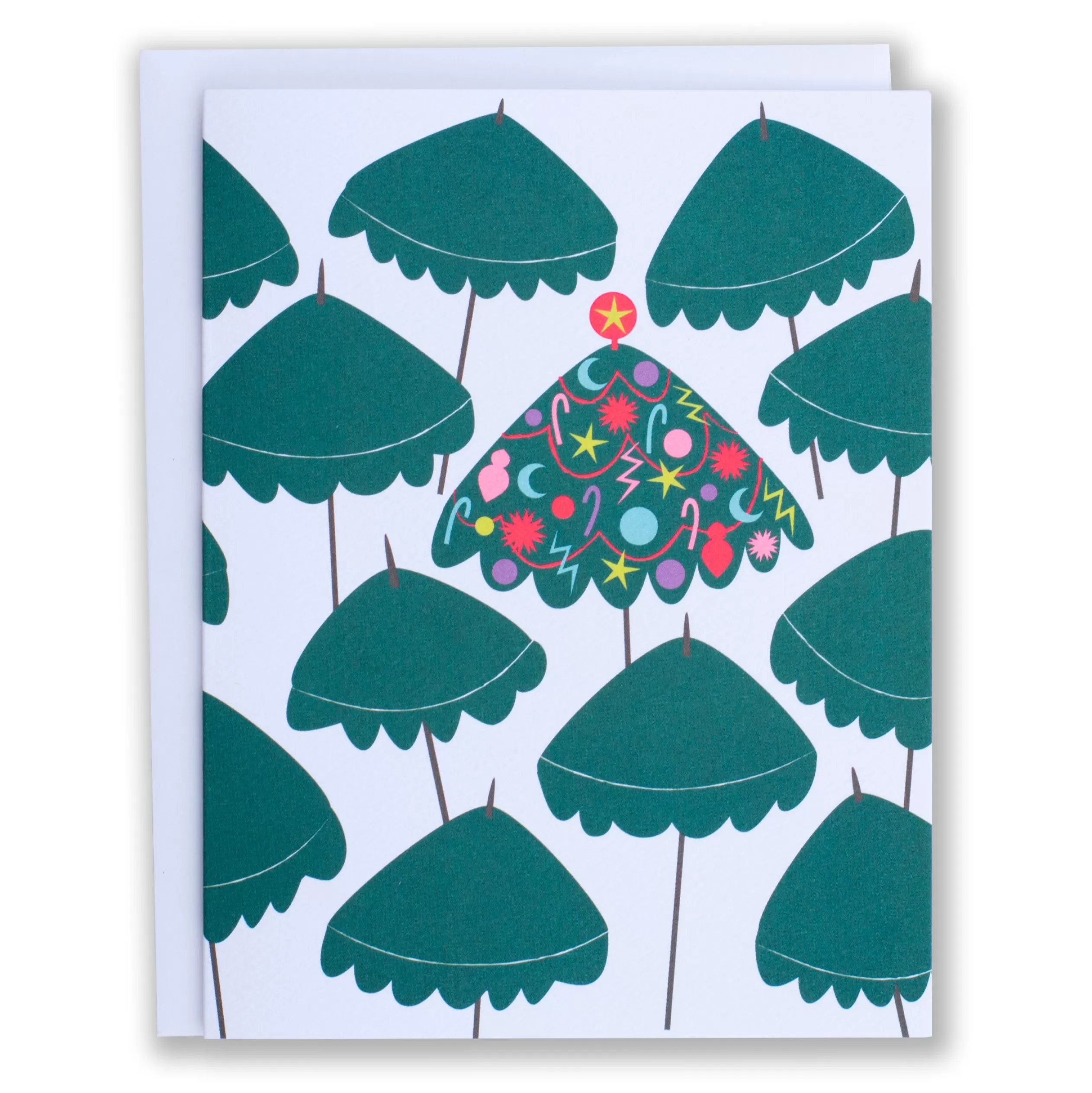 Holiday Umbrellas Note Card<Banquet Workshop Flash Sale