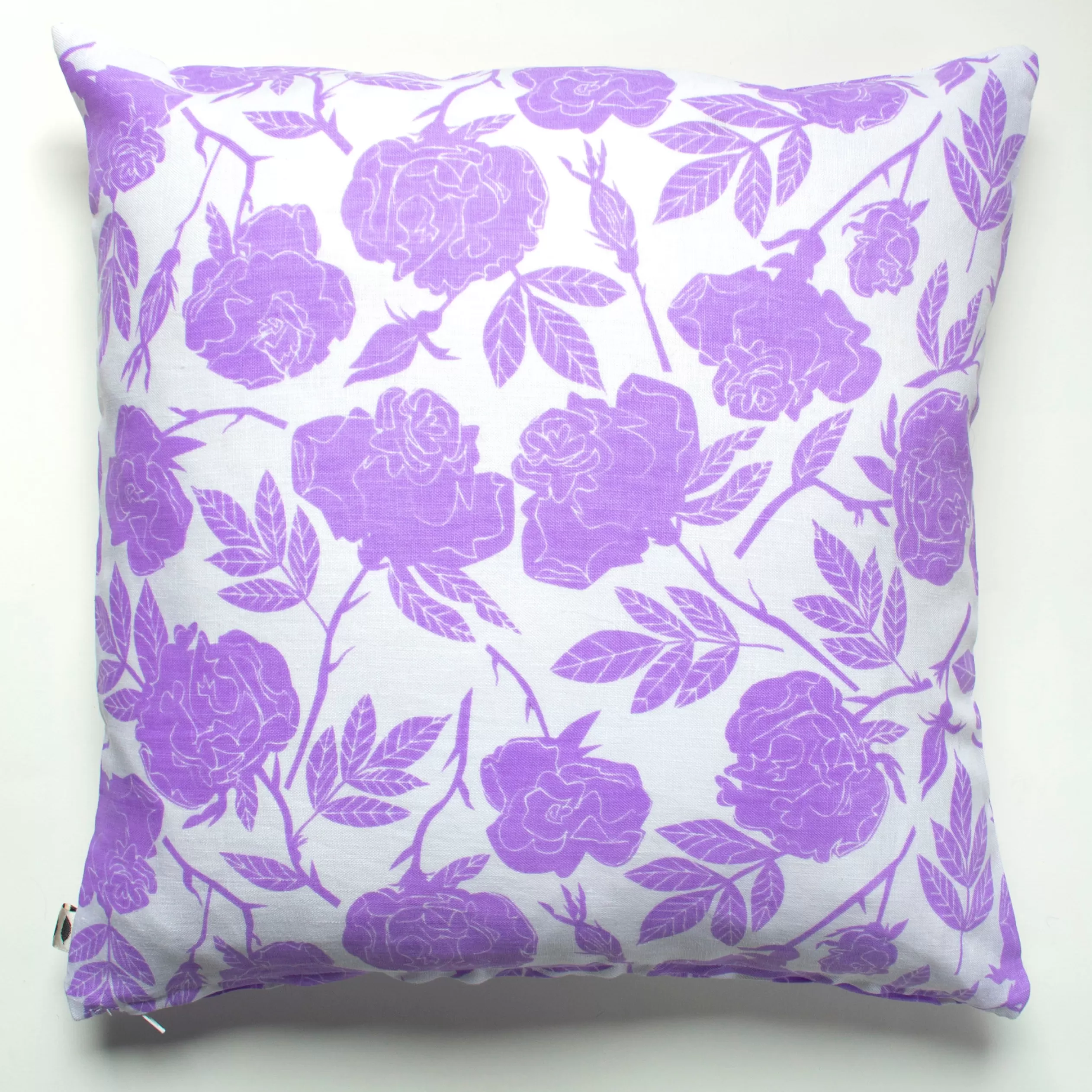 Lilac Wild Roses Linen Pillow Cover<Banquet Workshop Online