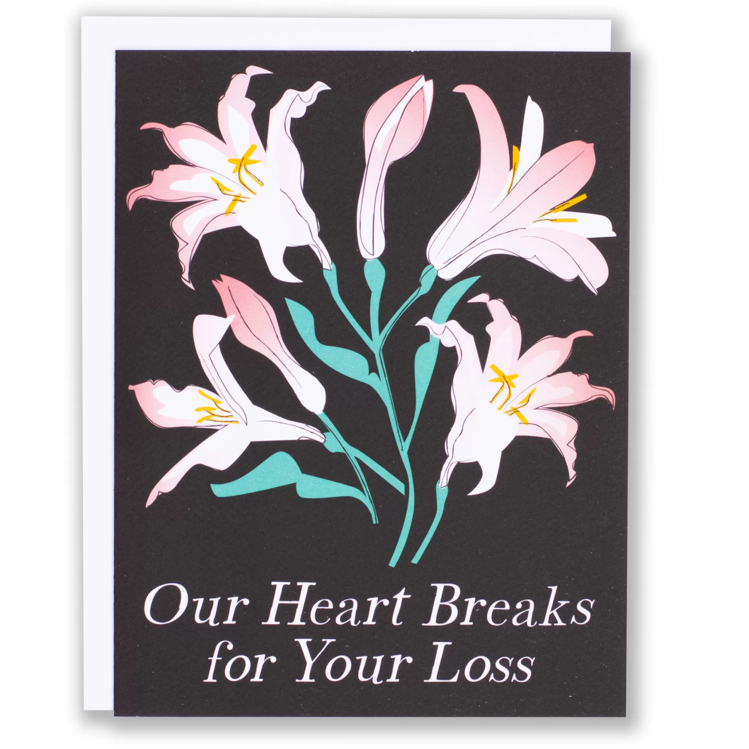 Lilies Heart Break Sympathy Card<Banquet Workshop Sale