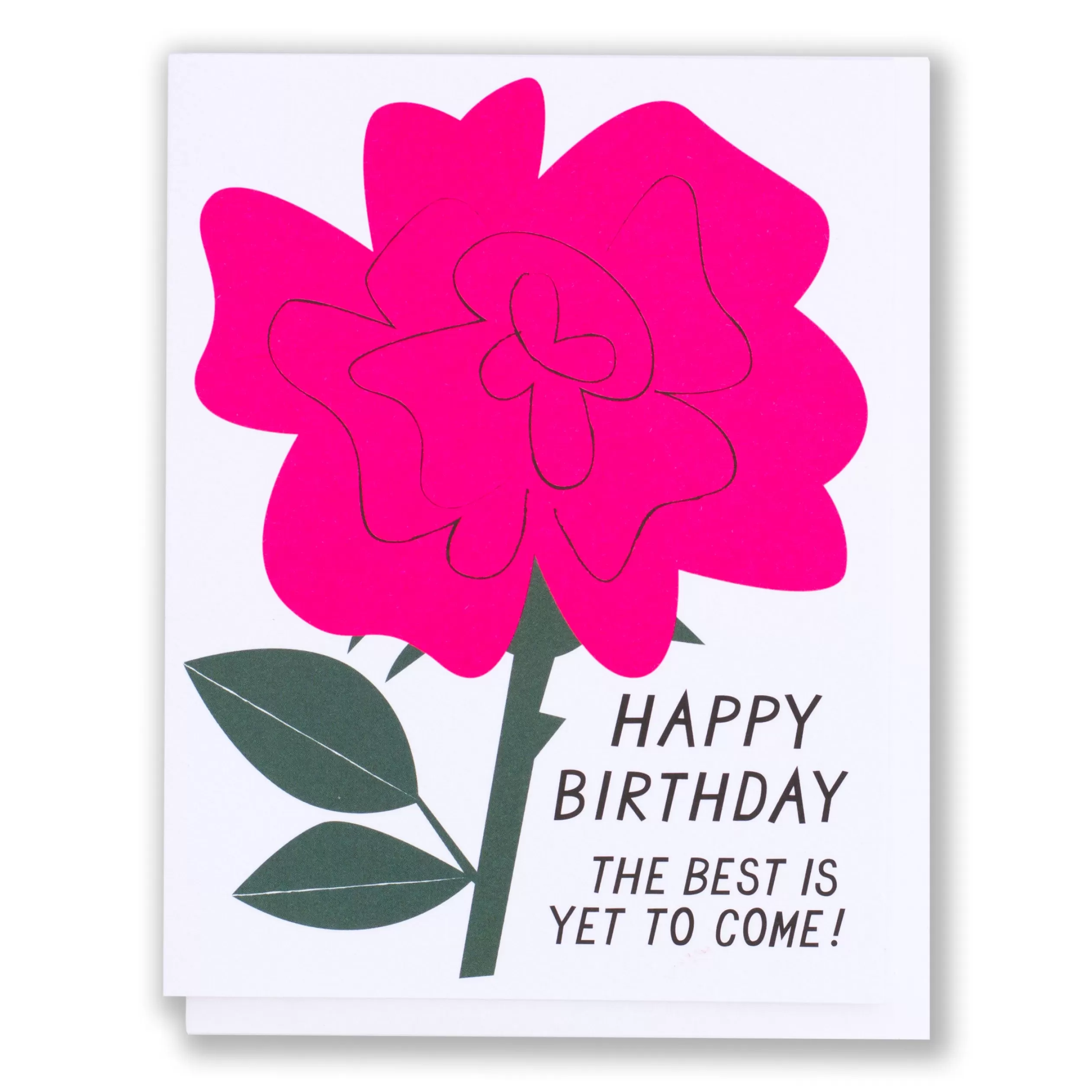 Neon Rose Birthday Note Card<Banquet Workshop Shop