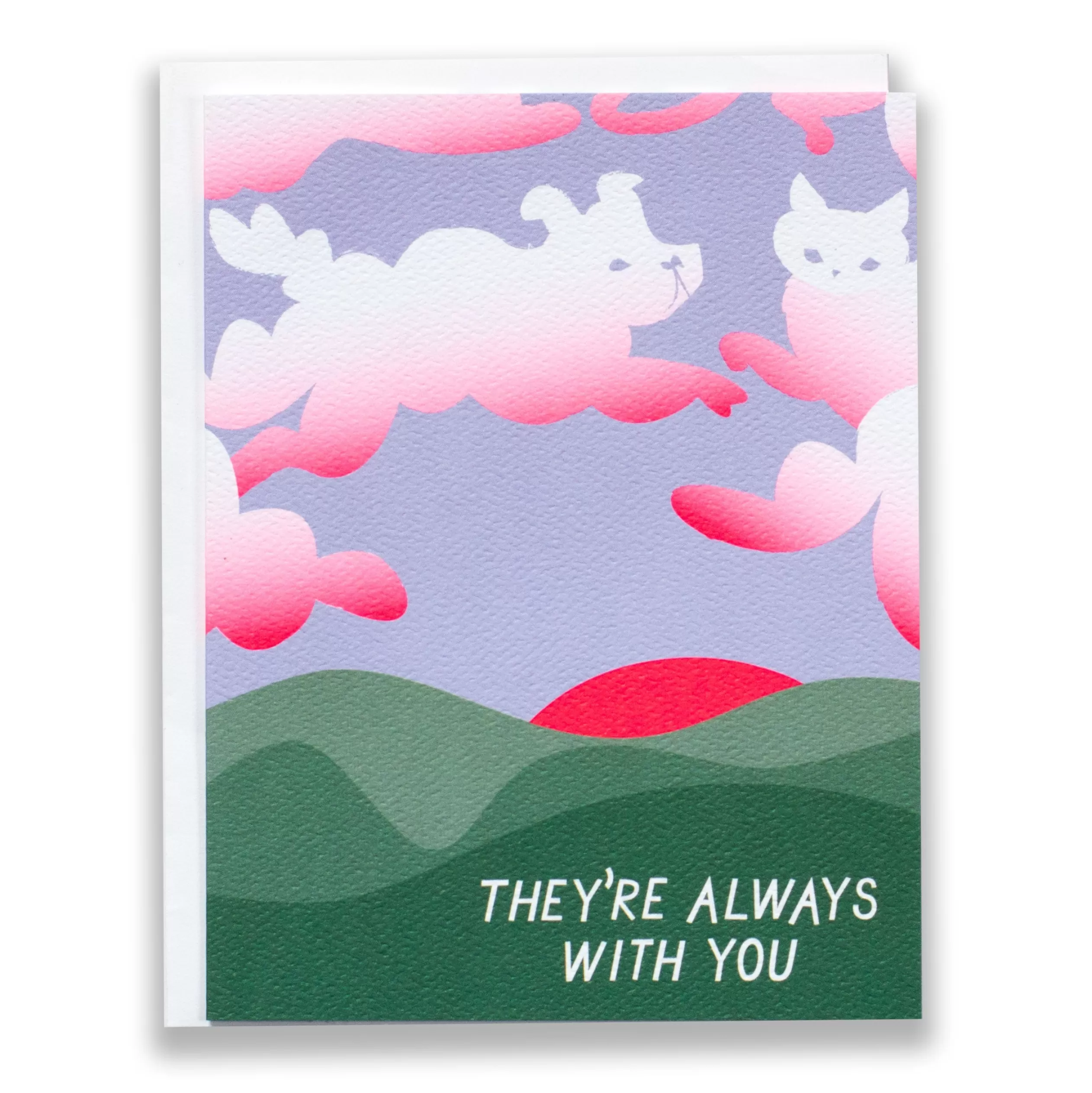 Pet Condolence Note Card With Clouds<Banquet Workshop New