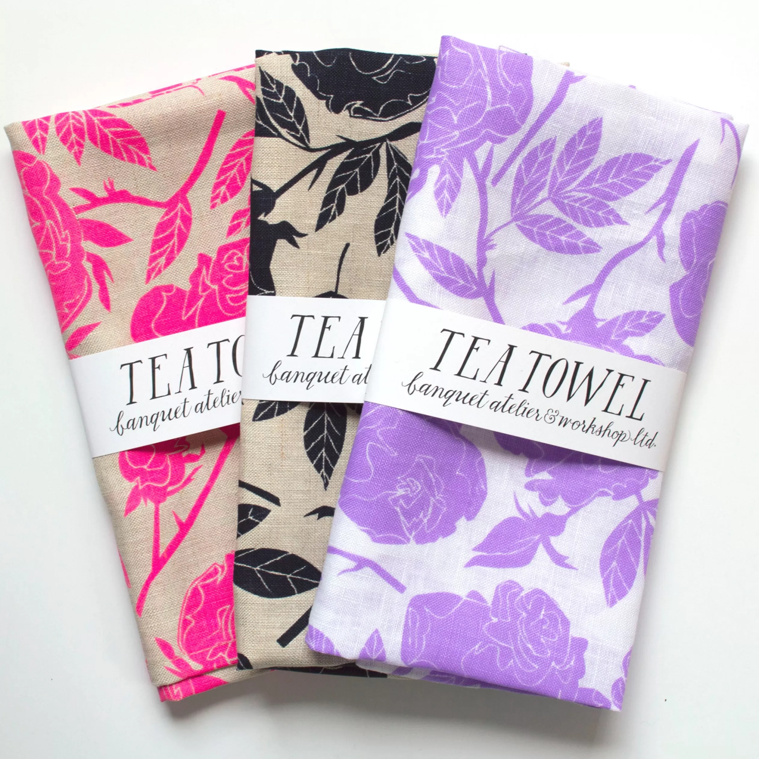 The Darkest Navy On Natural Wild Roses 100% Linen Pillow Cover<Banquet Workshop Best Sale