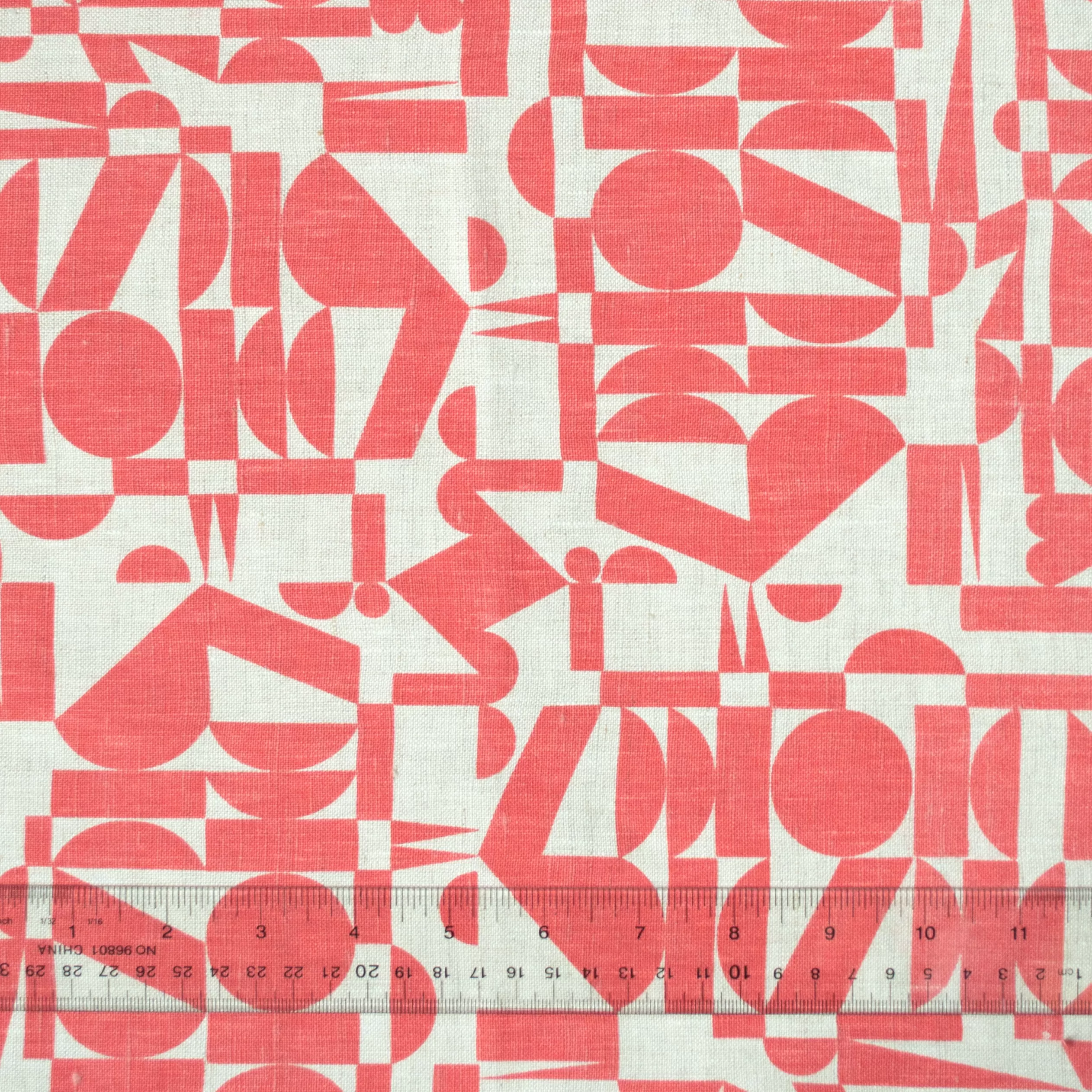 Tomato Soup Geometrics Screenprinted 100% Linen Pillow Cover<Banquet Workshop Best Sale